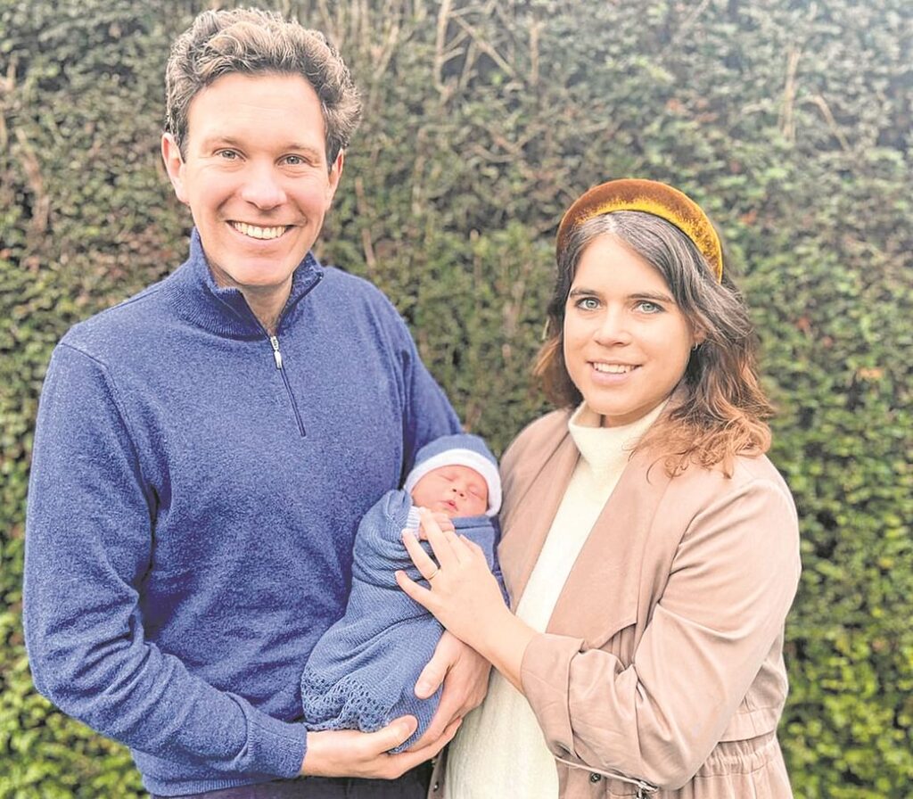 Eugenie and Jack with thеir baby son August