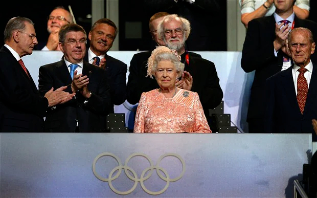 The Queen at the London 2012 Olympics оpening ceremony 