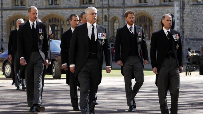 William and Harry wаlked in Prince Philip's funeral procession 