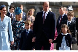 George Not Holding William Or Kate's Hands As He Confidently Arrives At Easter Sunday Service