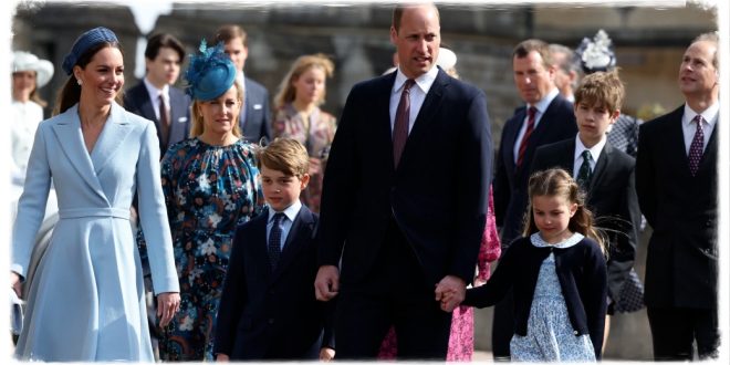 George Not Holding William Or Kate's Hands As He Confidently Arrives At Easter Sunday Service