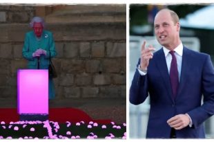 Prince William Supports The Queen As She Lights The Platinum Jubilee Beacon