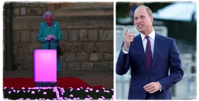 Prince William Supports The Queen As She Lights The Platinum Jubilee Beacon