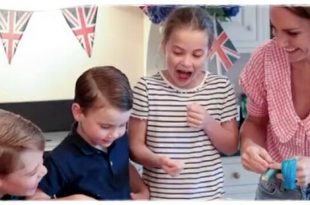 The Cambridges Shared Sweet Photos Of George, Charlotte And Louis Baking With Kate