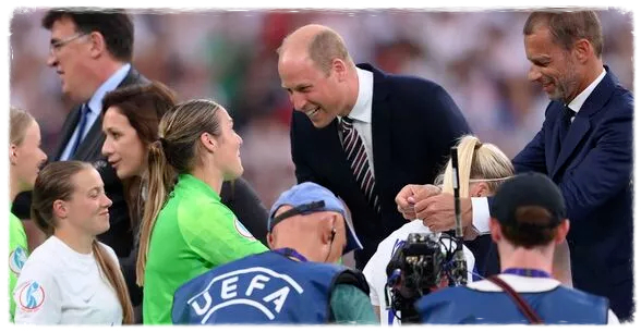 Prince William Supports The England Women's Football Team As They Win Euros Final At Wembley