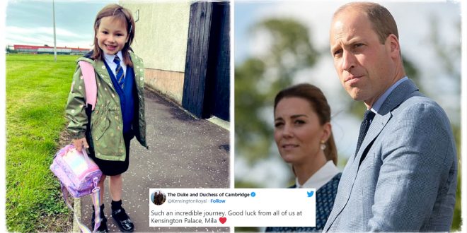 William And Kate Share An Adorable Message For Mila Sneddon