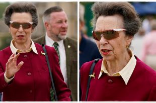 Princess Anne Shine In Red As She Arrives For Day Four Of The Burghley Horse Trials