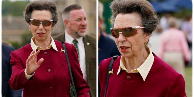Princess Anne Shine In Red As She Arrives For Day Four Of The Burghley Horse Trials