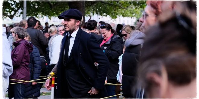 David Beckham Joins The Crowd To Pay Respects To The Queen