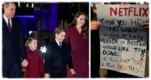 Royal Fans With Warm Messages Support William And Kate At Carol Service