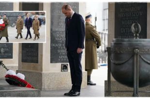 Prince William Laid A Wreath At The Tomb Of The Unknown Soldier In Warsaw
