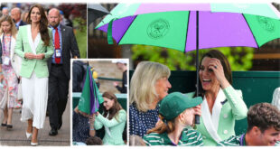 Princess Kate Dazzled in Chic £1,950 Green Blazer And White Skirt at Wimbledon
