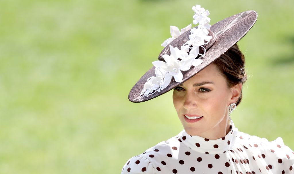 Kate Middleton in the parade ring during Royal Ascot 2022