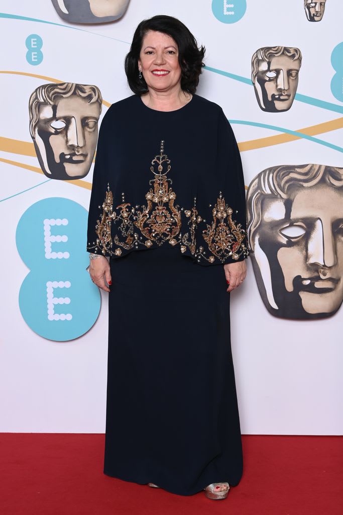 Dame Pippa Harris at the 76th EE British Academy Film Awards in 2023