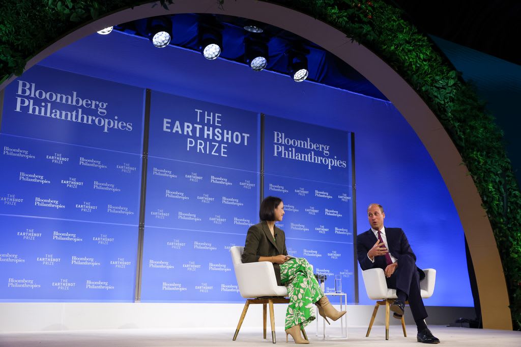 Prince William on stage at Earthshot Prize Innovation Summit