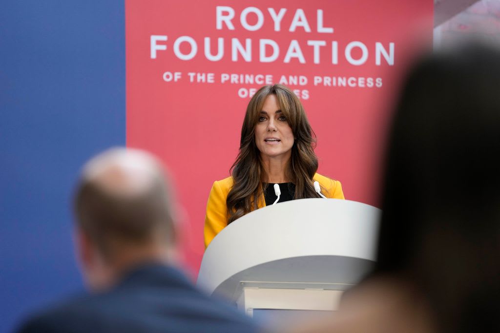 Princess  of Wales makes a speech whilst hosting a forum to mark World Mental Health Day