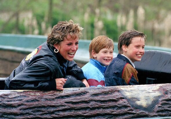Princess Diana, Prince Harry and Prince William Visit The 'Thorpe Park' Amusement Park in 1993
