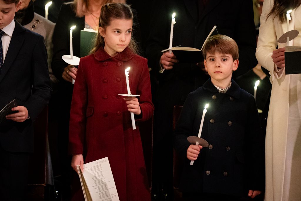 Princess Charlotte and Prince Louis during the Royal Carols - Together At Christmas service 