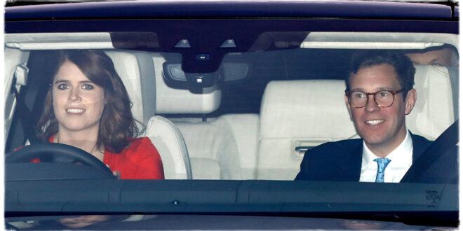 Princess Eugenie And Jack Brooksbank Arrived For a Pre-Christmas Meal At Windsor Castle 