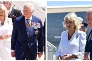 Queen Camilla Wows in White Silk Dress as She and King Charles Are Greeted in Canberra