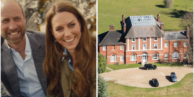 Prince William and Princess Kate outside Forest Lodge, Windsor Great Park