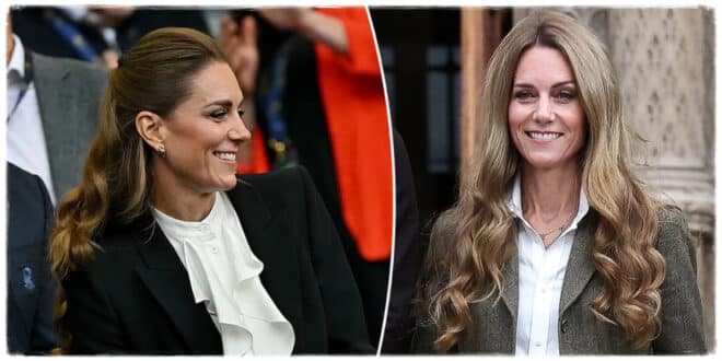 Princess Kate smiling and cheering on England's rugby team at the Women’s Rugby World Cup, following online backlash over her hairstyle.