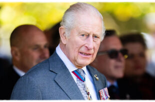 King Charles looking composed as he’s questioned about Prince Andrew during a public visit in Staffordshire