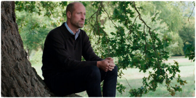 Prince William giving a speech honoring heroes of our time before his overseas royal visit