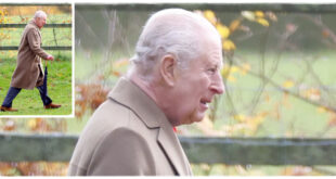 King Charles looking somber at Sandringham after issuing a shocked message about a knife attack