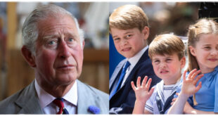 King Charles With George, Charlotte, And Louis During A Royal Family Appearance.
