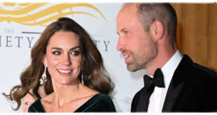 Princess Kate sharing a loving look with Prince William during the Royal Variety Performance
