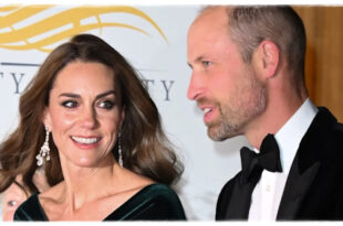 Princess Kate sharing a loving look with Prince William during the Royal Variety Performance