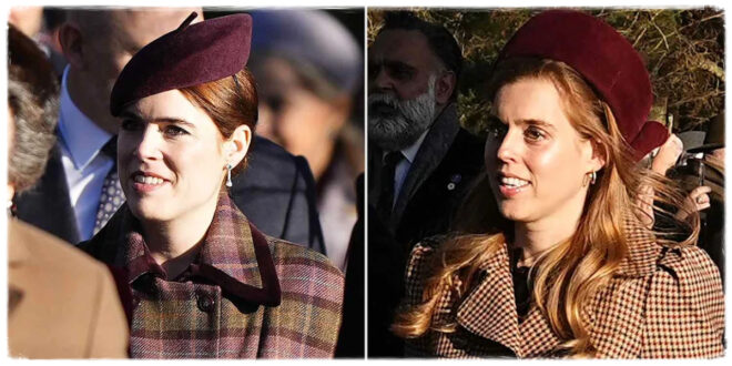 Princess Beatrice and Princess Eugenie attending the royal Christmas celebrations at Sandringham