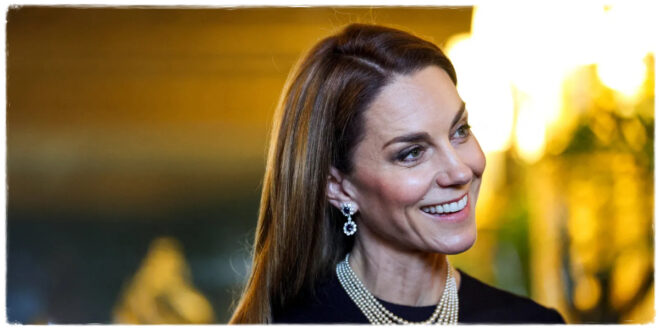Princess Kate wearing a rarely-seen pearl necklace from her private collection at Windsor Castle