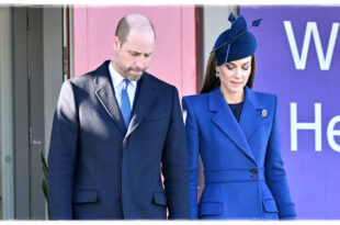Princess Kate wearing her hair straight and styling Princess Diana’s iconic earrings during the German state visit