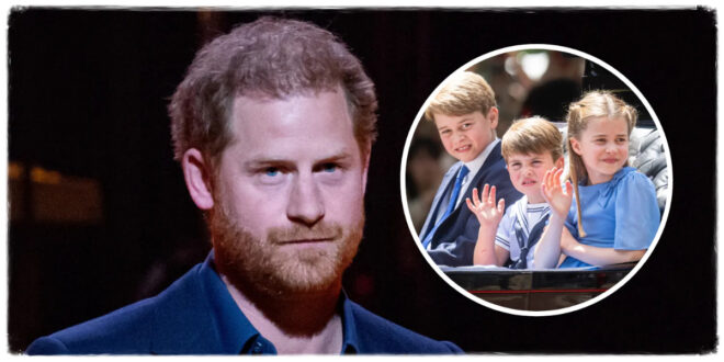 Prince Harry amid reports he made a bold claim involving Prince Louis and Princess Charlotte
