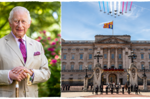King Charles outside Buckingham Palace amid reports he will not live there after its refurbishment
