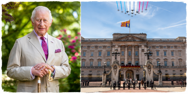 King Charles outside Buckingham Palace amid reports he will not live there after its refurbishment