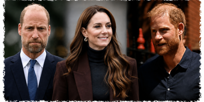 Princess Kate with Prince William and Prince Harry during the period when the three royals worked closely together