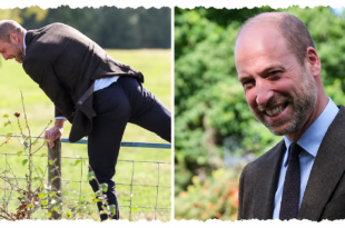 Prince William getting hands-on during a countryside visit near Abergavenny in Wales while supporting native tree planting